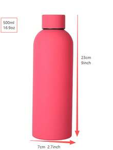 500 ml/16,9 oz Bouteille d'eau en acier inoxydable à isolation sous vide, design à petite ouverture convenant aux hommes et aux femmes, bouteille d'eau de sport étanche pour la salle de sport et les activités extérieures - Multicolore - Voir 5