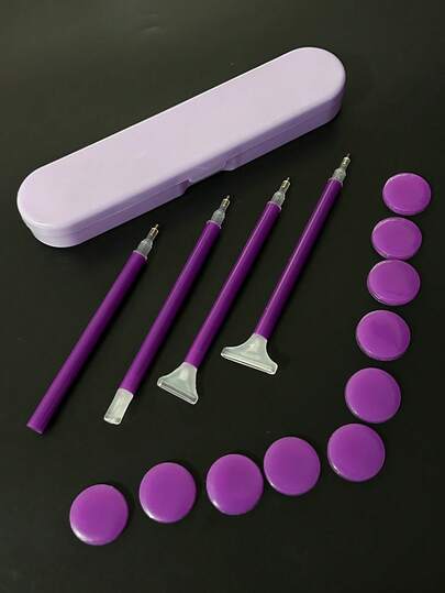 15件套钻石画工具配件，紫色