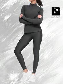 Airlift Winter Warm High-Waist Legging - Anthracite - 查看 3