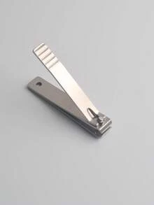 1pc Black & Silver Straight Nail Clipper, Nail Trimming Tool Suitable For Men And Women - Multicolor - View 8