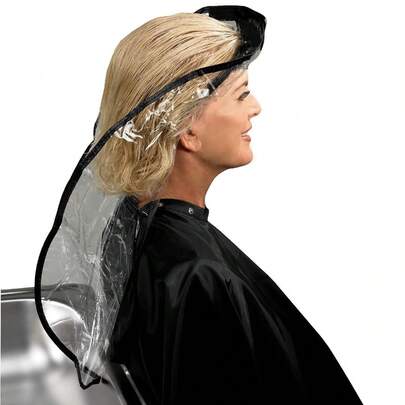 Capac impermeabil pentru șampon pentru vopsea de păr, instrument moale, transparent, etanș pentru îngrijirea părului, pâlnie practică pentru șampon pentru uz casnic și salon