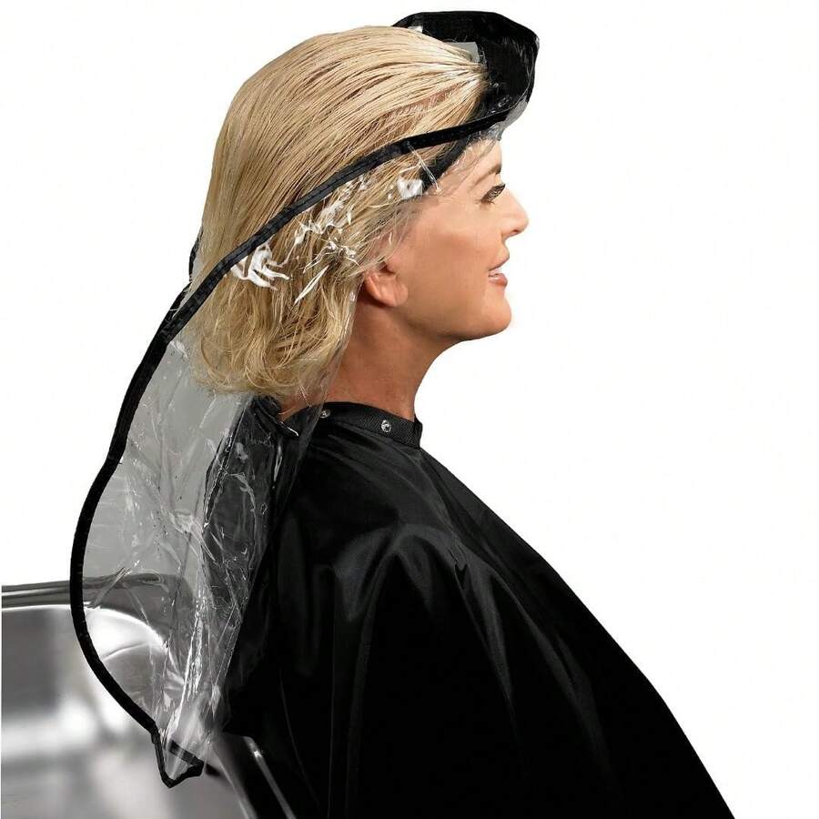 Waterproof Hair Dye Shampoo Cover, Soft Transparent Leak-Proof Hair Care Tool, Practical Shampoo Funnel For Home And Salon Use - Multicolor - View 1