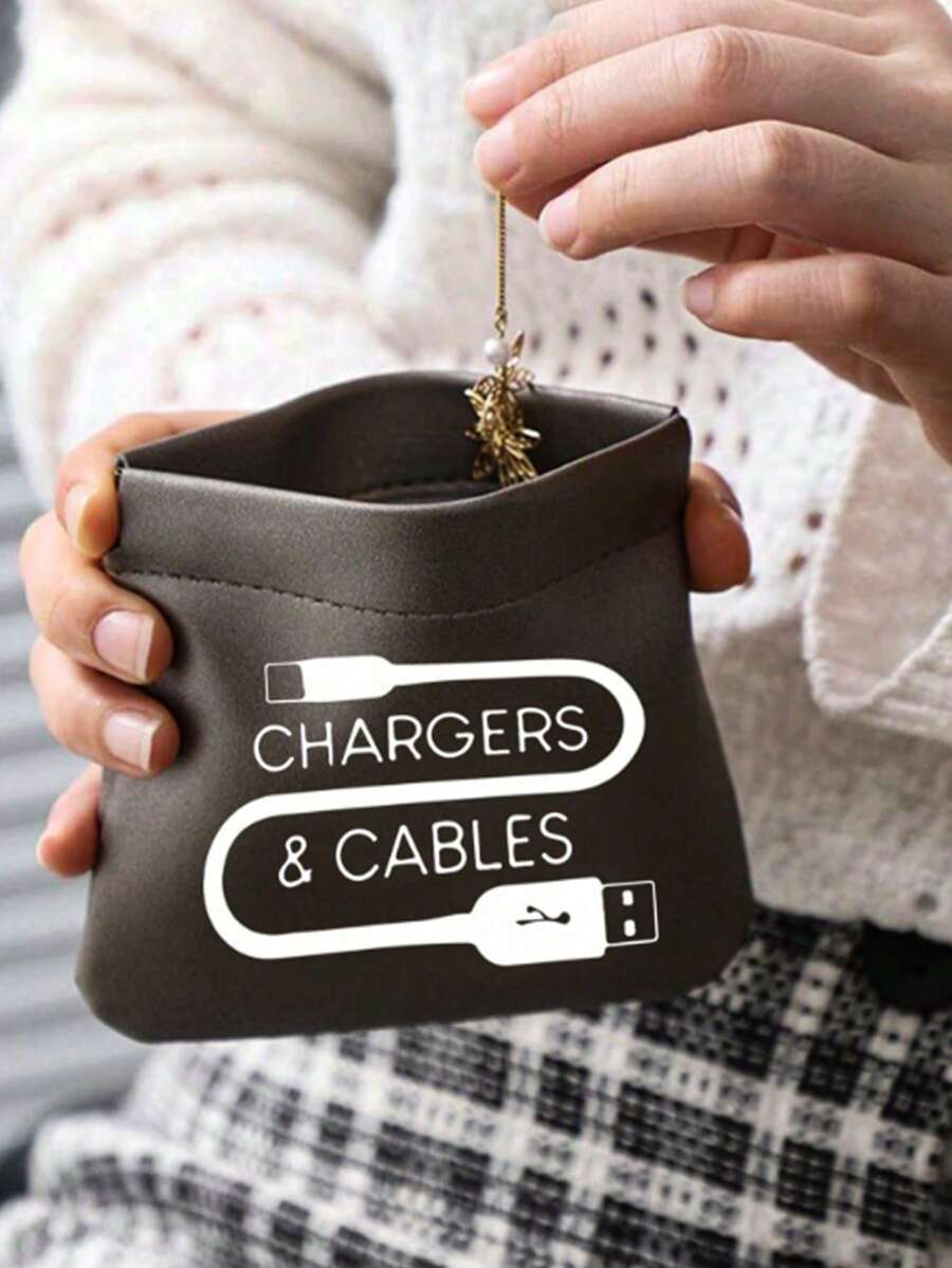 Túi đựng cáp dữ liệu hình chữ cái có dây chun, túi tự dán, túi sắp xếp cáp dữ liệu, túi đựng mỹ phẩm, móc khóa di động, hộp đựng son môi, túi đựng đồ du lịch, quà tặng cho bạn bè và gia đình, hộp quà nhỏ, thích hợp làm quà sinh nhật, Ngày của Mẹ, Ngày của Cha và Ngày Nhà giáo. - Nhiều màu - Xem 1