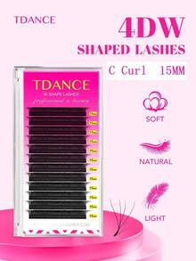 TDANCE 1 Hộp 12 Hàng Mi Nối Hình Chữ W, Mi Nối Hình Chữ W Làm Sẵn, Mi 6D 8D 0.07D Độ Dài Hỗn Hợp 8-15mm, Cụm Mi Đơn Độ Dài, Cụm Mi, Mi Riêng Lẻ, Mi Giả, Mi Giả 4D 0.07C 15mm - Xem 10