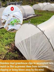 重型不锈钢衣夹 - 适用于花园网、温室、毛巾、袜子、内衣、植物遮阳罩和食品袋密封，经久耐用的不锈钢衣夹 - 銀色 - 查看 3