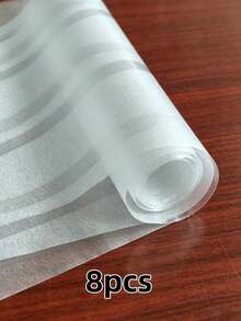 1pc,Simple Stripe Pattern Shelf Liner, Non-Stick & Washable Drawer Mat, Neutral Style For Cabinets - Simple Stripes - View 12