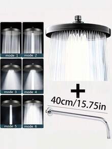 Vòi sen trần gắn tường tròn áp lực cao, xoay 360°, lưu lượng nước cao, tiết kiệm nước, thiết kế nhựa đen hiện đại, phun nước đều khắp cơ thể, dễ dàng lắp đặt, nâng cấp phòng tắm, lý tưởng cho nhà ở, khách sạn và nhà di động, phụ kiện hoàn hảo cho phòng tắm hiện đại và hệ thống ống nước gia đình, nâng cao trải nghiệm tắm của bạn, món quà lý tưởng và lựa chọn cải tạo phòng tắm. - tròn - Xem 19