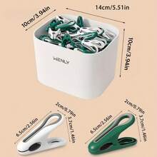Seamless Windproof Clothespin, Plastic Clothespin With Strong Grip For Hanging Clothes, Blankets, Socks, Towels, No Damage - Multicolor - View 11