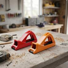 Woodworking Hand Planer, Plastic Body Wood Trimming Plane, Suitable For Deburring Drywall, Wood, Metal, DIY Crafts Edging - Red - Red Style - View 6
