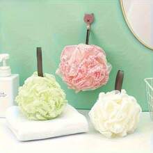 【泡泡浴球】1个/3个泡泡浴球，蕾丝泡泡浴球，沐浴花球，磨砂泡泡浴球，多功能按摩泡泡浴球，配有挂环，可爱超柔软防滑泡沫身体磨砂毛巾，以及面部清洁SPA沐浴花球 - 多色 - 查看 13