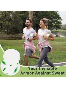 1/10/20/30/50片装一次性腋下吸汗垫，隐形透气腋下吸汗垫，男女通用，日常/运动/旅行防汗贴 - 白色 - 查看 5