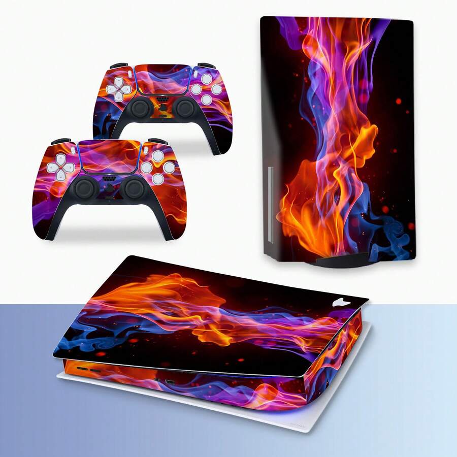 1 Bộ Miếng Dán Trang Trí In Hình Dành Cho Máy Chơi Game Phiên Bản Đĩa, Chống Trầy Xước, Chống Trượt, Thiết Kế Sáng Tạo (3 Miếng/Bộ) - Xem 1