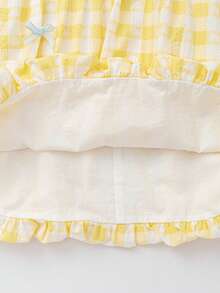 Balabala Đầm xếp lớp mùa hè cho bé gái 2026, chân váy xòe bằng cotton mềm mại, thiết kế ngọt ngào dễ thương, nhẹ và thoáng khí, mang đến vẻ ngoài công chúa tinh nghịch cho mỗi ngày. - tông màu trắng vàng - Xem 8