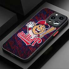 Funda para teléfono con la mascota de los Phillies, compatible con fundas para teléfonos :  17,  16 Pro Max,  15 Pro Max,  13 y  12. Fabricada en TPU, cómoda al tacto y ofrece protección contra golpes y caídas. Un regalo ideal para familiares, amigos, seres queridos, novios/novias y para aniversarios. - Negro - Ver 2