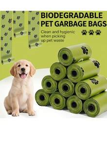 10 cuộn/150 tờ túi đựng chất thải thú cưng di động, túi rác thú cưng bền chắc, chống rò rỉ, đồ dùng vệ sinh thú cưng, túi đựng phân chó, túi đựng chất thải thú cưng - Xem 1