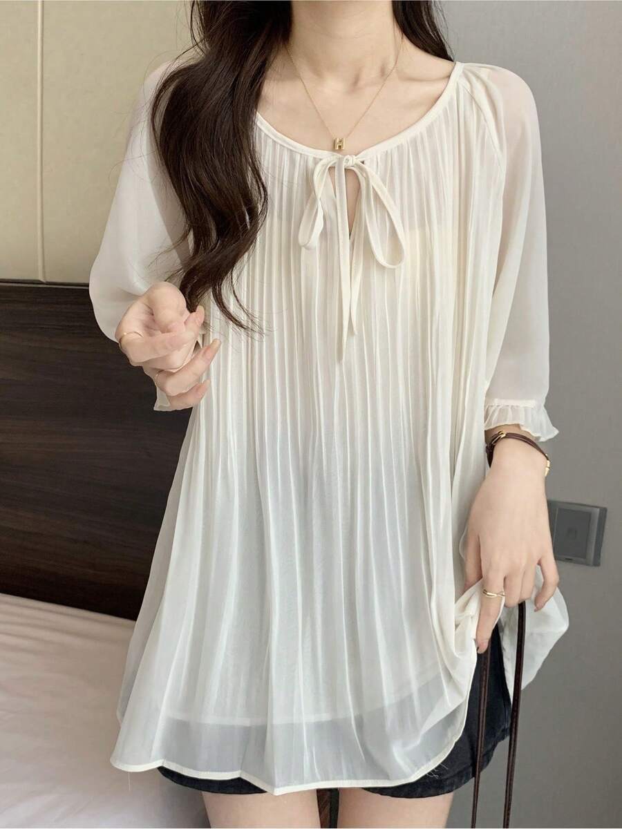 Women Tops - Beige - View 1