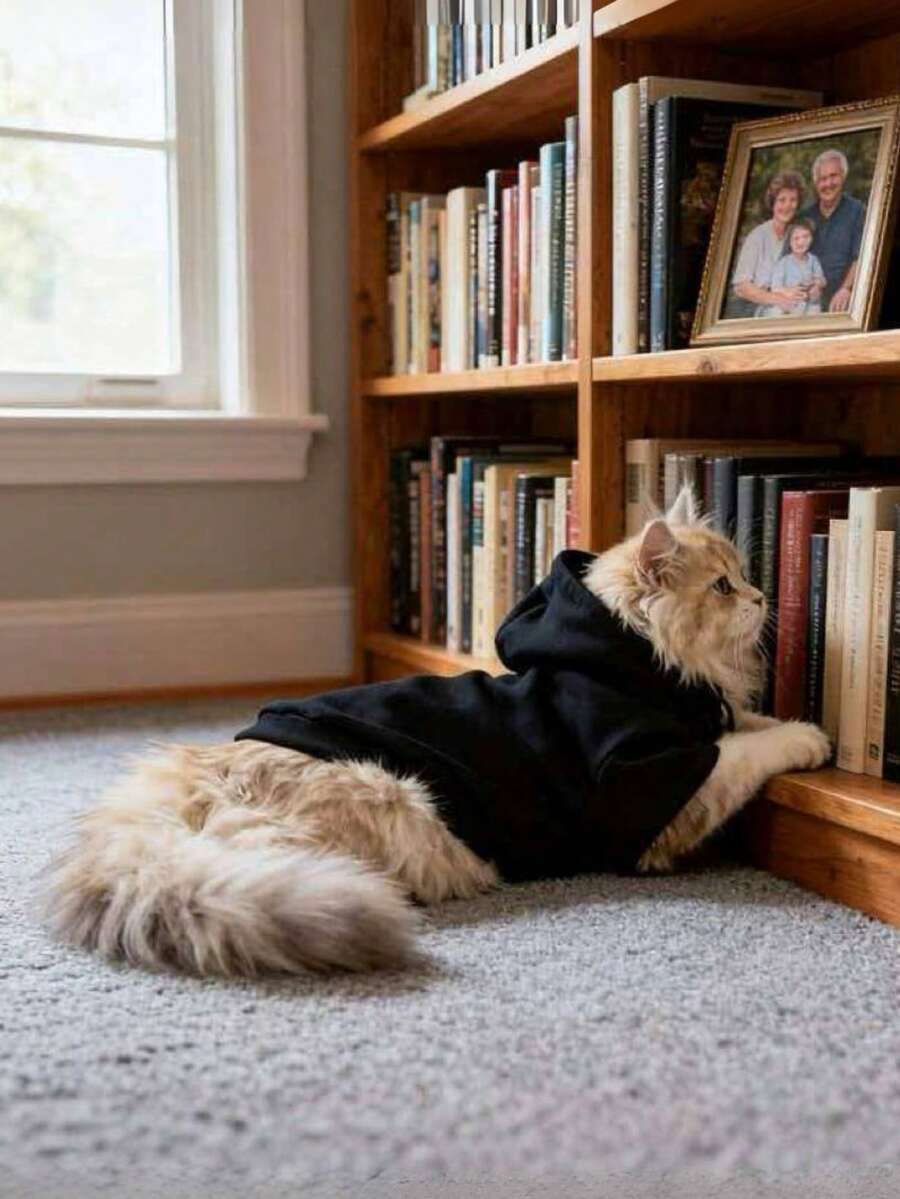 柔软宠物连帽衫，可爱猫狗卫衣，适合小型至中型宠物的服装 - 彩色 - 查看 1