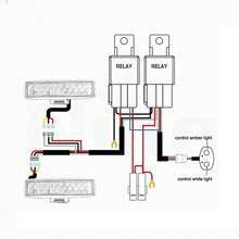 LED工作燈線束套件,雙控制開關,12V 24V繼電器絲,適用於越野車SUV卡車 - Fit 2 lights(Hi-Low) - 查看 7