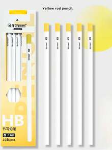 10pcs White Shaft Pencils, Office & Drawing Pencils - Sets - View 5