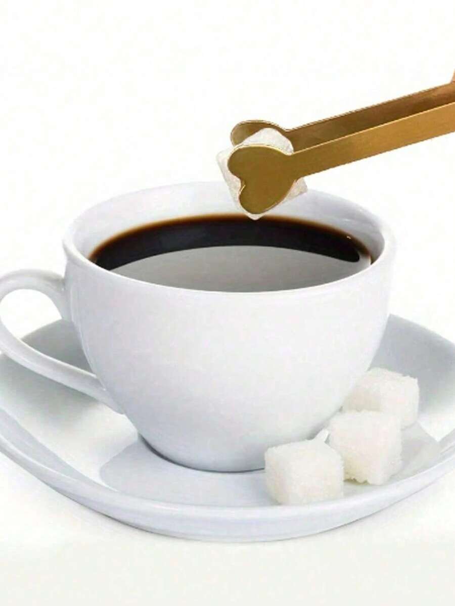 1/2/3件裝 心形方形糖夾,金色不鏽鋼茶包夾,優雅冰糖夾,適用於婚禮派對自助餐咖啡吧,聖誕生日禮物 - 彩色 - 查看 1