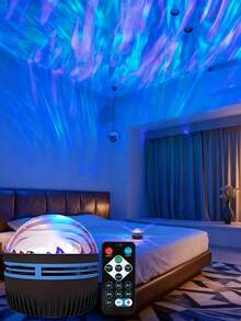 RGB Dynamic Aurora Projection Lamp, LED Night Light, USB Powered, With Remote Control, Galaxy Starry Sky Projector, Bedroom Night Light Projector, Star Projector, Room Decor, Home Theater, Ceiling, Gift Decor, Wedding Decor, Magical Projection Lamp, Perfect Gift For Friends On Christmas, Halloween - Northern Lights Ambient Light - View 2