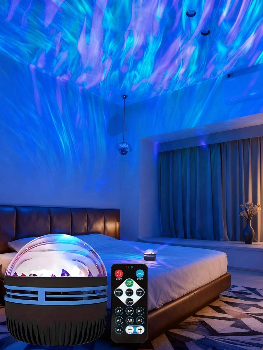 RGB Dynamic Aurora Projection Lamp, LED Night Light, USB Powered, With Remote Control, Galaxy Starry Sky Projector, Bedroom Night Light Projector, Star Projector, Room Decor, Home Theater, Ceiling, Gift Decor, Wedding Decor, Magical Projection Lamp, Perfect Gift For Friends On Christmas, Halloween