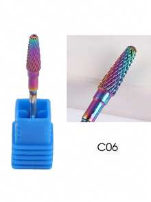 1 mũi khoan móng tay đa năng bằng vonfram cacbua cầu vồng, dùng để loại bỏ gel, làm sạch biểu bì và tạo hình móng, chuôi 3/32", dụng cụ làm móng chuyên nghiệp cho salon và sử dụng tại nhà. - Nhiều màu - Xem 10