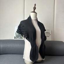 1PCS New Knitted Shawl Women's Outdoor Wear Spring And Autumn Scarf Office Collar Shoulder Cold And Summer - Khaki - View 2