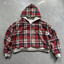 Mens Oversized Reversible Hoodies Women Plaid Preppy Hoodie Streetwear Vintage Zipper Hooded Sweatshirt  All    Oversized    Christmas  Halloween  Thanksgiving Day - màu đen - Xem 6