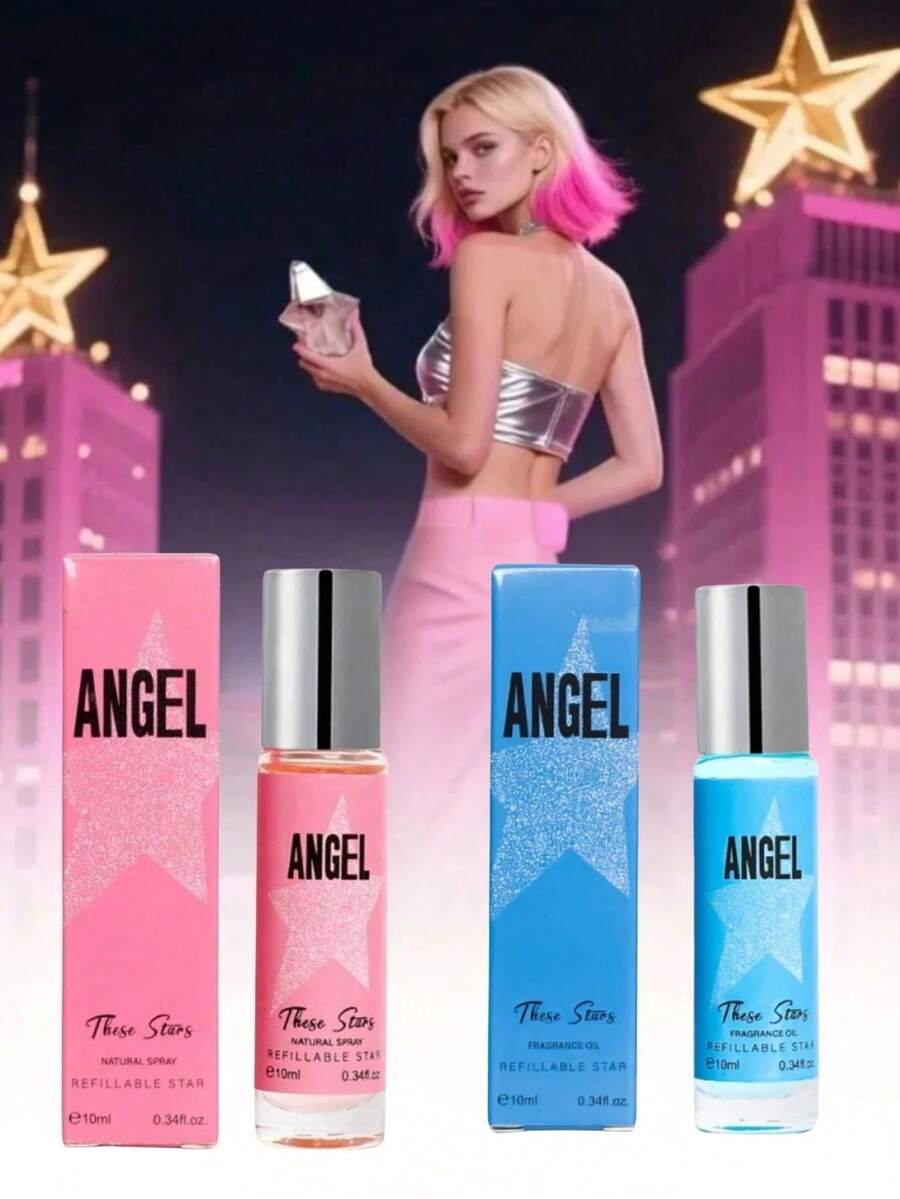 1 Bottle 10ml Flameless Fragrance Mist, Green Leaf & Cherry Blossom Scent, Long-Lasting Fresh Aroma - Fragrant - View 1