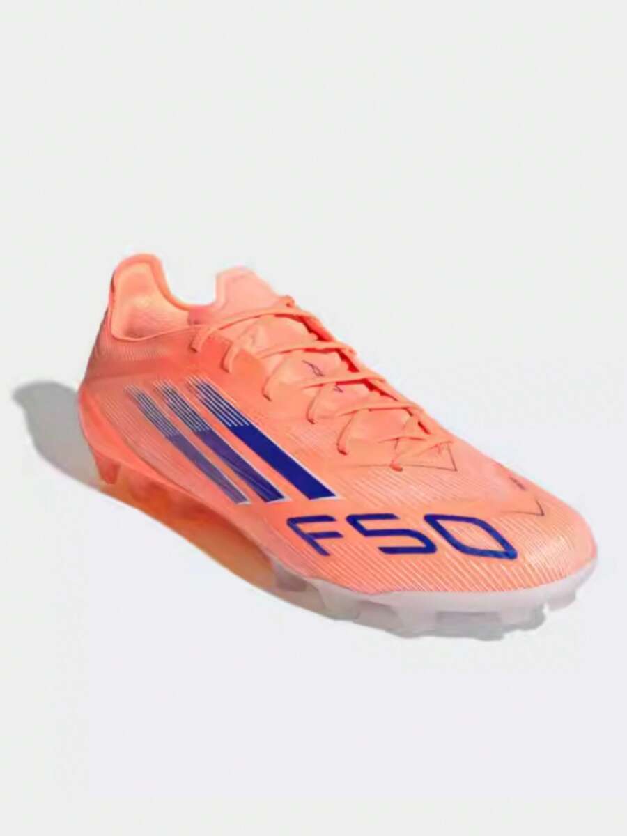 Adidas 男鞋女鞋 新款運動鞋比賽訓練實戰F50 ELITE 2G/3G AG足球鞋 - 橙色/藍色 - 查看 1