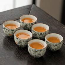 1 Set Chinese Style Coffee/Tea Cup Set, Durable & Elegant Ceramic Cups - Cup - View 5