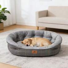 1pc Warm Plush Dog Cat Bed, Soft Round Pet Sofa For Small Medium Dogs Cats, Washable Puppy Kitten Cushion Bed For Sleeping, Portable Pet Nest For Travel Home Comfortable Dog Cat Mat For Indoor Outdoor Use - Multicolor - View 4