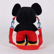 CERDÁ LIFE'S LITTLE MOMENTS Disney Bolso Peluche Mickey Mouse + Llavero, Bolsa Suave Oficial Disney, Regalo Niños y Fans - Negro - Ver 3