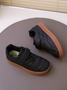 New Solid Color Canvas Sneakers, Retro Outdoor Sports Casual Shoes For Boys And Girls - Black - View 7