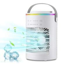 Hailicare Compact Misting Cooling Fan For Home, Portable Office Mini Air Conditioner With Ambient Light, USB Powered, 3 Wind Speeds, 3 Timer Settings, 2 Mist Modes, 600ml Large Water Tank - Desk Fan - View 2
