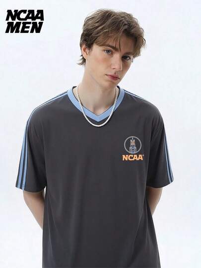 Passende Outfits für Paare, unisex V-Ausschnitt Kurzarm T-Shirt mit Drucken, lässiger Streetwear und College-Stil, geeignet für Frühling, Sommer, Herbst, ideales Geschenk für Freund, Freundin, Ehemann, Ehefrau, Jahrestag