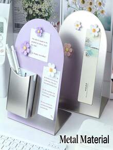 1pc Magnetic Arch Memo Board, Creative Cute Memo Holder, Magnetic Arch Message Board, Creative Gift For Office, Student, Home Use - Message Board - View 2