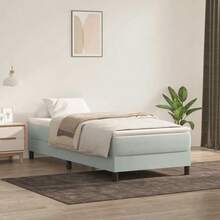 vidaXL Struttura letto a molle, letto imbottito per camera da letto, struttura letto con rete a doghe e gambe di supporto, letto singolo per camera da letto, velluto grigio chiaro 80x200cm - Grigio Chiaro - Visualizzare 33