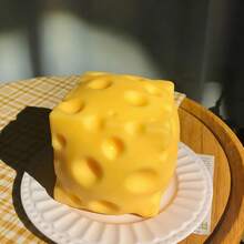 超大号柔软可爱芝士慢回弹可塑形创意豆腐球挤压玩具，减压神器，生日完美礼物，理想礼物，惊喜礼物，节日礼物，季节礼物 - 彩色 - 查看 12