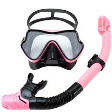 1 Set Panoramic Wide-Angle Adjustable Dry Snorkel Mask, Tempered Glass Anti-Leak Adult Snorkeling Diving Swimming Training Equipment, Professional Snorkel Set - Multicolor - View 14