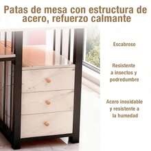 Mesa Manicura Profesional Minimalista Con 3 Cajones ,140cm - Multicolor - Ver 9