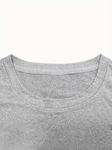 Men'S New York Casual Short Sleeve Black With White Lettering Casual Style| Comfortable Fit, PLUS SIZE  Men's Casual Outfit, Cotton Sportswear Set - 淺灰色 - 查看 3