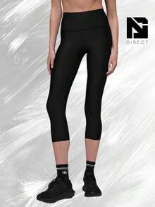 High-Waist Airlift Capri - 黑色 - 查看 1