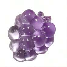 New Arrival High-Transparency High-Quality Crystal Grape Squeeze Toy, Stress Relief Pendant Decor, Purple Grape Office Fidget Toy - Multicolor - View 11