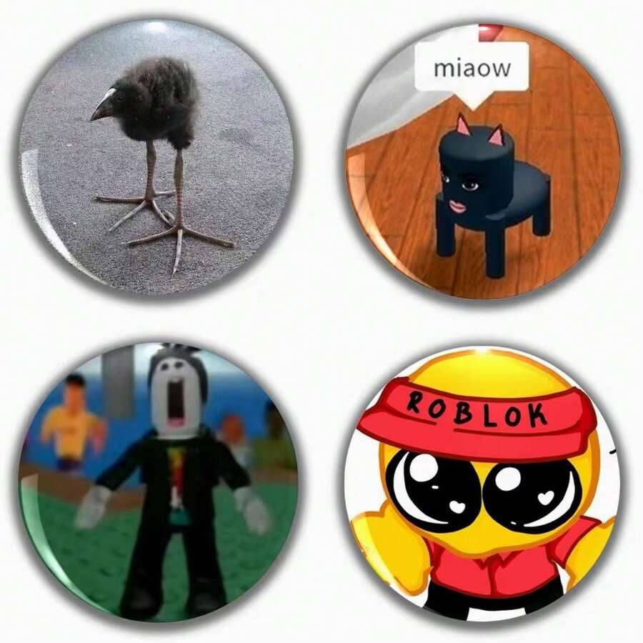 趣味图案胸针，女士翻领胸针，包包挂饰，时尚配饰，送给朋友、家人、老师和同学的趣味礼物 - 彩色 - 查看 1