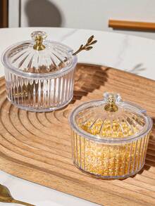 WGROOM 2pcs (1 Jar + 1 Spoon) Plastic Seasoning Jars & Jar Holders, Home/Living Room/Dining Room/Kitchen Storage Canisters, Food Storage Containers, Airtight Jars For Grains, Dried Fruits, Candies, Cookies, Bread, Weddings, Parties, Gifts, Birthdays - Multicolor - View 10