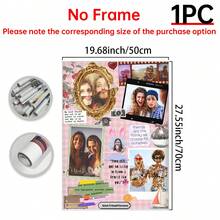 1pc "Best Friend" Matchbox Postcard Collage Custom Poster, The Photo Of The Sisters Together Personalized Animal-Themed Gift Custom Wall Art, Editable Template, Customizable Friendship Photos, Customizable Items - Multicolor - View 15