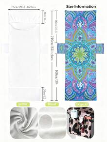 1件几何图案沙滩椅套，超柔软长纤维毛巾，沙滩巾，浴室用品，户外用品，游泳用品，露营用品，野餐用品必备 - A - 查看 3