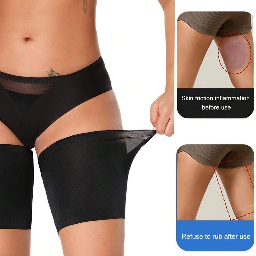 1 Pair Thigh Compression Sleeve, Thigh Sleeve And Wrap Suitable For Running Sports, Leg Sleeve, Unisex Elastic Thigh Compression Sleeve Anti-Slip Leg Wrap Support